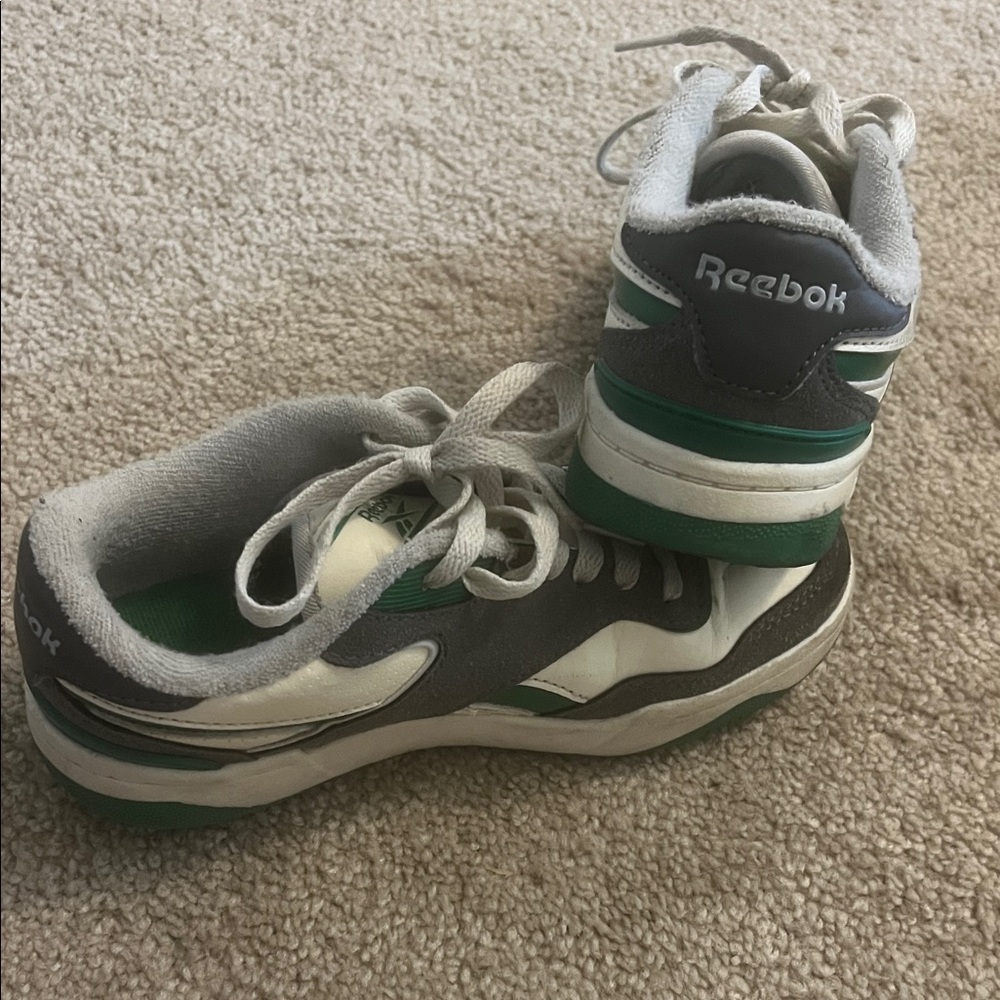 Reebok Kids Sneakers - White, Green, and Gray